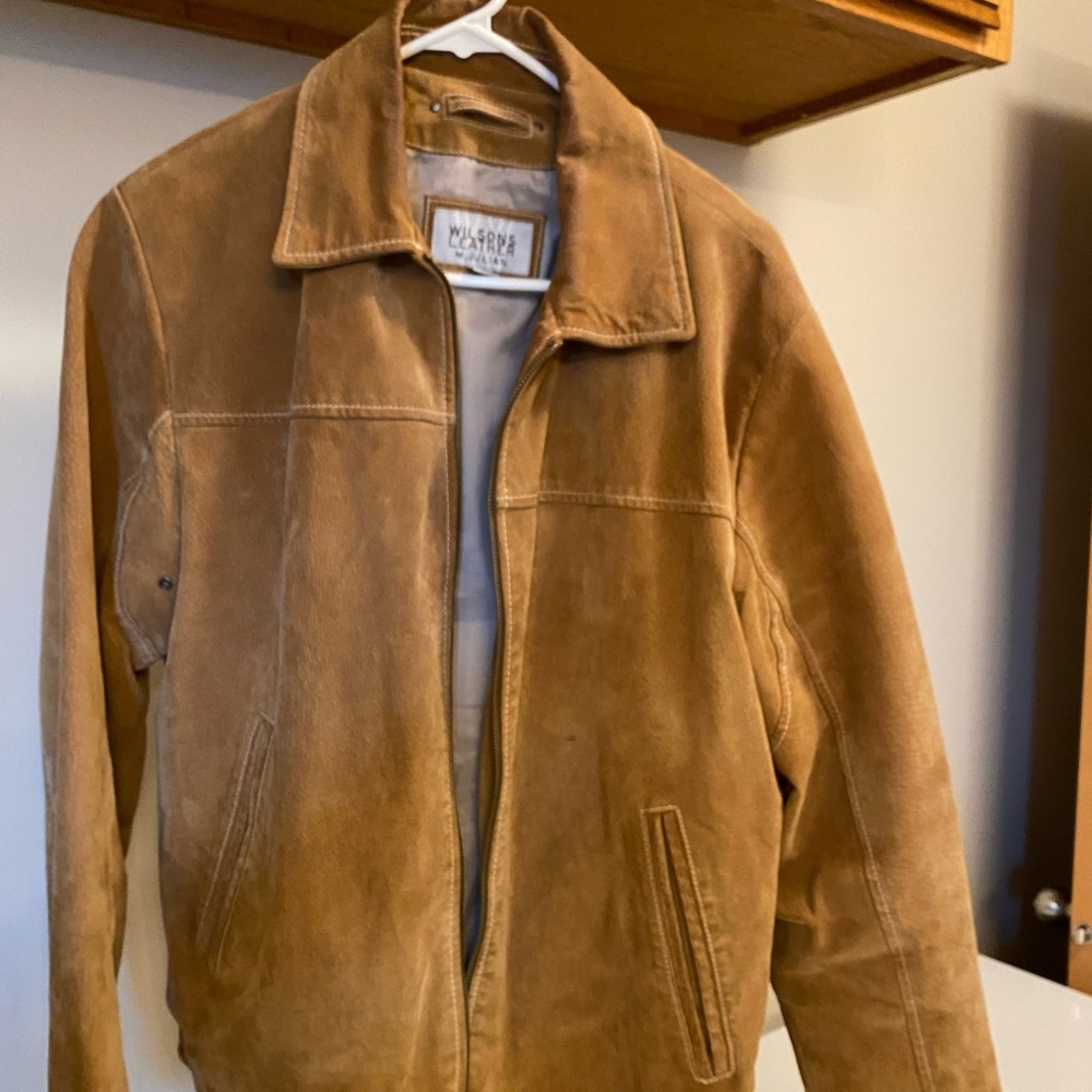Suede leather jacket